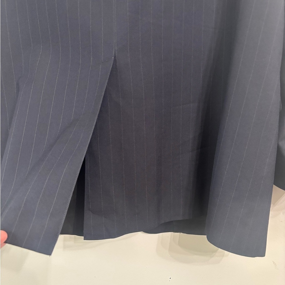 Brooks Brothers Wool Navy Blue gray Pinstripe Blazer Sportcoat Suit Jacket - Picture 7 of 11